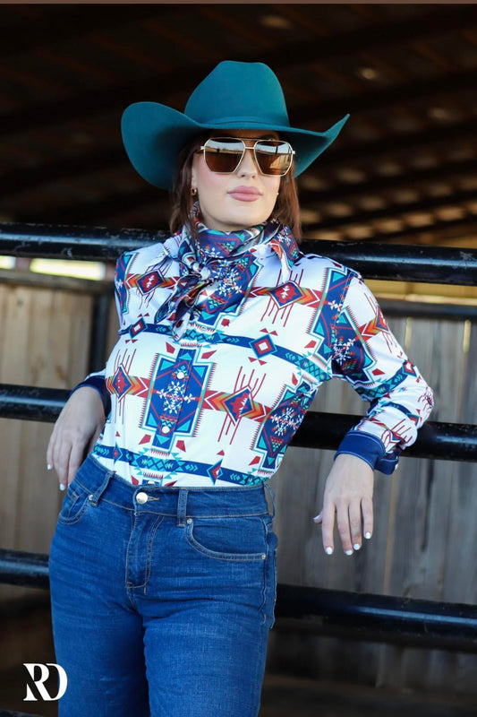 Ranch Dress'n Tuscon Performance Rodeo Shirt (ADULT LARGE)