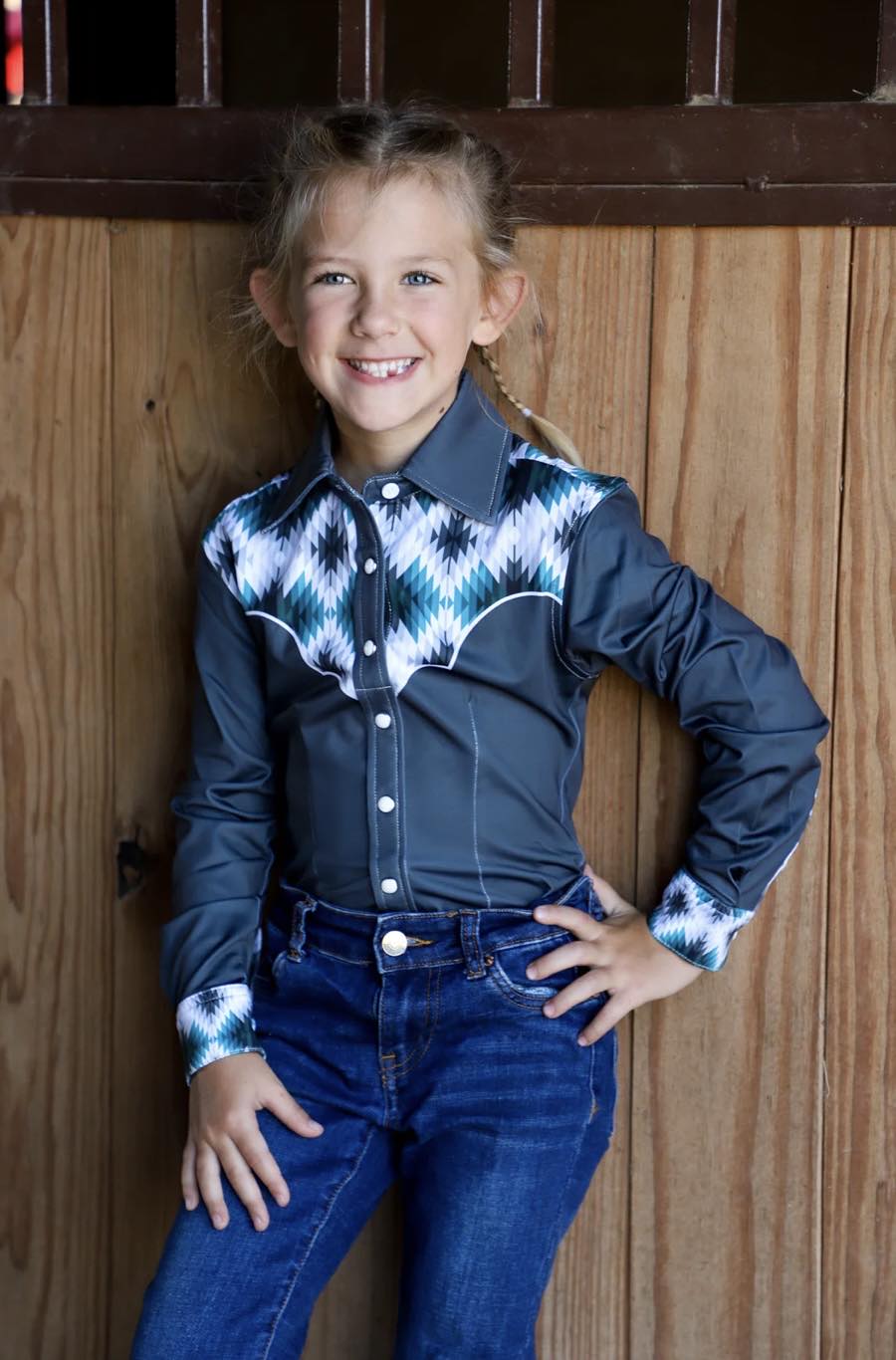 Ranch Dress'n Brayden Performance Rodeo Shirt (YOUTH SMALL)