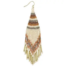 Fringe Beaded Earrings