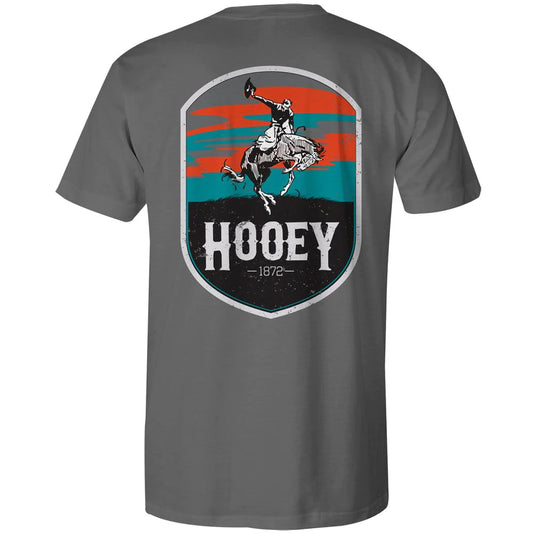 Hooey Mens "Cheyenne" Grey Tee, size LARGE