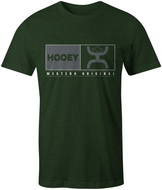 Hooey Mens Olive Green Tee, size XLARGE