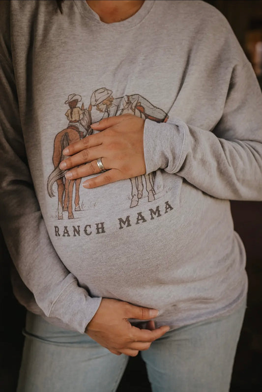 "Ranch Mama" Crewneck in Grey