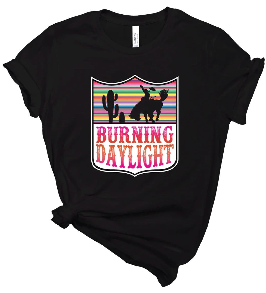 "Burning Daylight" black graphic tee by Ranch Dress'n